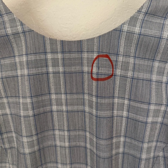 THEORY Jatinn Shift Dress Wool Blend Short Sleeve Plaid Size 10 - Picture 13 of 16